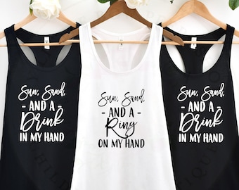 Beach Bridal Tanks - Bach Bash Shirt - Beach Bachelorette Tanks - Matching Bridal Party Shirts - Bridesmaid Tanks - Travel Bachelorette