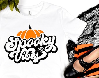 Retro Halloween Shirt - Spooky Mama Shirt - Spooky Vibes Shirt - Cute Halloween Shirt - Halloween Tee - Halloween Mom Shirt