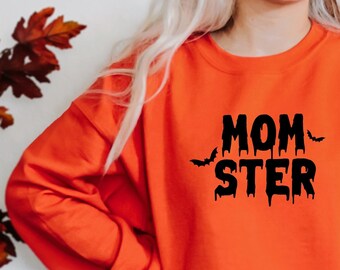 Momster Sweatshirt - Mama Halloween Sweatshirt - Halloween Pullover - Halloween Pullover - Lustiger Halloween Pullover - Herbst Sweatshirt