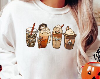 Horror Latte Shirt - Halloween Party Shirt - Scary Coffee Shirt - Horror Movie Shirt - Halloween Coffee Latte Shirt - Pumpkin Spice Shirt