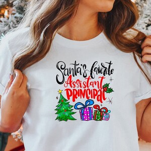 Santa's Favorite Assistant Principal T-Shirt Santa's Favorite Assistant Principal T-Shirt