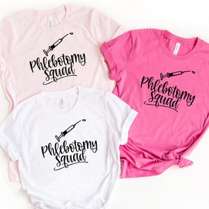 Phlebotomy Squad Lab Week Shirt - Chemise Laboratory Tech - Chemise scientifique - Cadeau du personnel de laboratoire - Professionnel de laboratoire médical - Chemises de groupe
