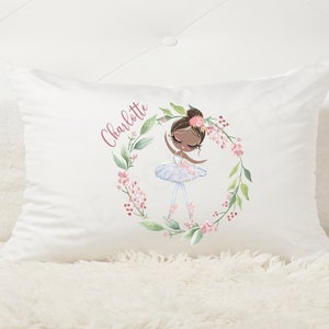 Ballet Pillow Case | Personalized Ballerina Pillow Cover | Ballerina Nursery Decor | Boho Baby Nursery | Custom Name Pillow
