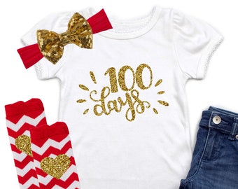 Girls 100 Days of School Shirt - 100 Days Tshirt - Student 100 Days Shirt - 100 Days Smarter Shirt - Girls School Shirt
