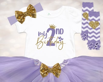 2nd Birthday Outfit - Girls Birthday Outfit - Birthday Shirt - Birthday Tutu Outfit - Birthday Girl - 2nd Birthday Dress - Toddler Birthday