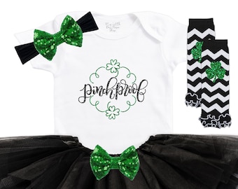 First St. Patrick's Day Outfit - Baby Girl St. Patty's Day Tutu Outfit - Baby Shower Gift - Toddler Holiday Shirt - Cute Baby Bodysuit