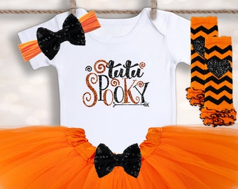 Tutu Spooky Onesie® - 1st Halloween Outfit - Girl Halloween Shirt - Baby's First Costume - Newborn Halloween Onesie® - Toddler Halloween Top