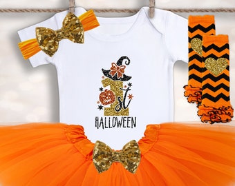 1st Halloween Onesie® - Baby Girl Halloween Shirt - First Halloween Tutu Outfit - Hospital Outfit - Baby Halloween Costume - Babys First Tee