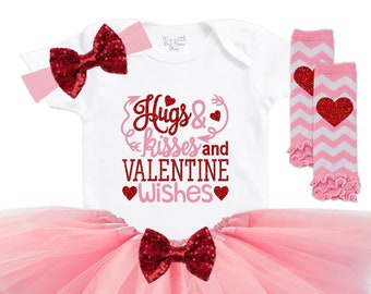 Baby Girls Valentine's Day Outfit Cute Baby Bodysuits Toddler