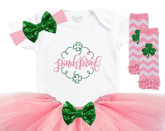 Baby Girl's St Patricks Day Outfit - St Patricks Day Bodysuit - Holiday Tutu Outfit - St Patricks Day Shirt - Girl Saint Patricks Day