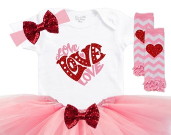 Cute Valentine's Day Bodysuit - Baby Girl Valentine's Day Outfit - Toddler Valentines Shirt - My 1st Valentine's Day - First Valentine's Day