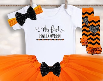 Halloween Tutu Onesie® - My First Halloween Outfit - 1st Halloween Shirt - Girls Halloween Costume - Girls Halloween T-Shirt