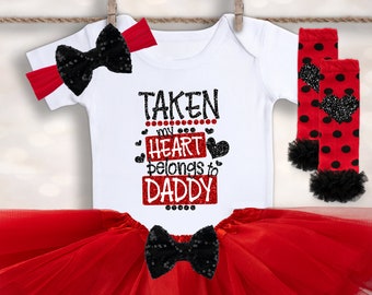 1st Father's Day Baby Girl Outfit - Baby Girl Clothes - Happy 1st Father's Day Daddy - Newborn Girl Fathers Day Tutu - Father's Day Bodysuit