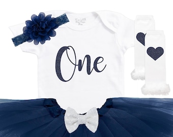 Baby Girl 1st Birthday Outfit - 1st Birthday Girl Outfit - Birthday Tutu - One Year Old Birthday - 1st Birthday Cake Smash Set
