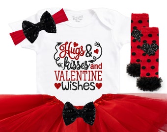 Baby Girls Valentine's Day Outfit - 1st Valentines Day Outfit - My 1st Valentines - Baby Girls Valentines Bodysuit - Toddler Valentine Shirt