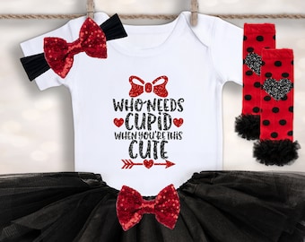 Baby Girls Valentines Tutu - My 1st Valentines - Newborn Valentines - Baby Announcement - 1st Valentines Day Outfit - V Day Shirt