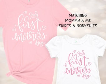 Mommy and Me Mother&#39;s Day - First Mothers Day - Mother Daughter Matching Shirt - New Mom Gift - Mom and Baby Shirt - Baby Girl Mothers Day