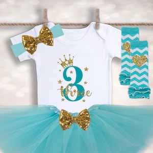 Third Birthday Tutu - 3rd Birthday Tutu Outfit - Birthday Shirt - 3rd Birthday Tutu - Girls Tutu - 3rd Birthday Shirt - Tutu Baby Outfit