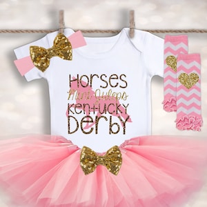 Horse Tutu Outfit - Kentucky Derby Dress - New Baby Gift - Horse Birthday Outfit - Tutu Skirt Outfit - Horse Race Outfit - Horse Bodysuit