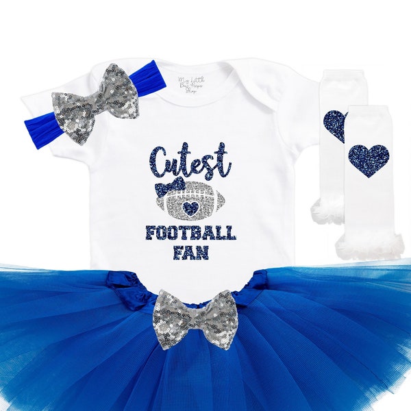 Cutest Football Fan Onesie® - Baby Girl Football Outfit - Tutus and Touchdowns - Football Season Shirt - Toddler Dallas Texas Fan