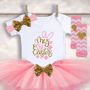 My 1st Easter Tutu - Baby Girls First Easter - Easter Tutu Outfit - Girls Easter Shirt - Newborn Easter Dress - Easter Set