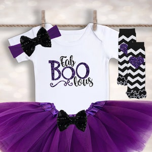 Fab BOO Lous Onesie® - Halloween Onesie® - Baby Girl Onesie® - Baby's First Halloween - My 1st Halloween - Halloween Costume For Baby Girls