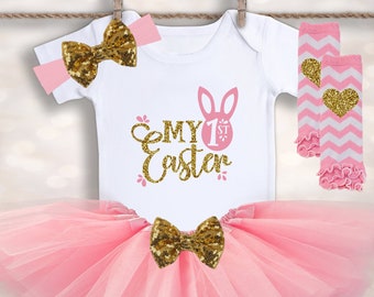 My 1st Easter - Tutu Easter Outfit - 1st Easter Outfit - Baby Girl First Easter - Easter Photo Outfit - Easter Tutu Set - Easter Bodysuit