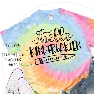 Personalisierte Erster Tag der Schule - Batik Schulhemd - Lehrer Batik Shirt - Lehrer Batik Shirt - Personalisierte Erster Schultag