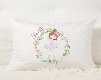 Personalized Ballerina Pillow Cover | Ballerina Nursery Decor | Boho Baby Nursery | Ballet Pillow Case | Custom Name Pillow