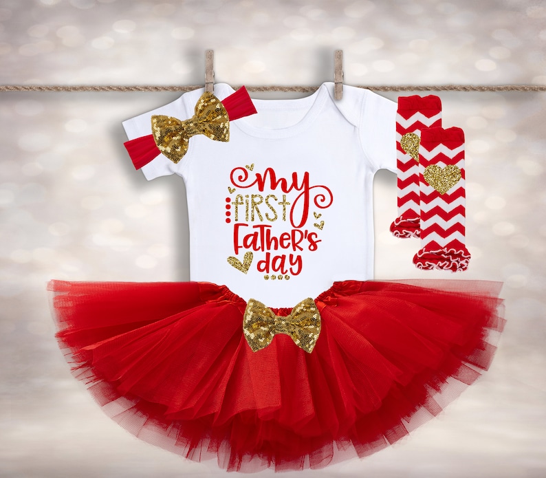 1st Father/'s Day Gift Baby Girl Father/'s Day Tutu Outfit New Dad Gift 1st Father/'s Day Gift Baby Girl My First Father/'s Day Outfit