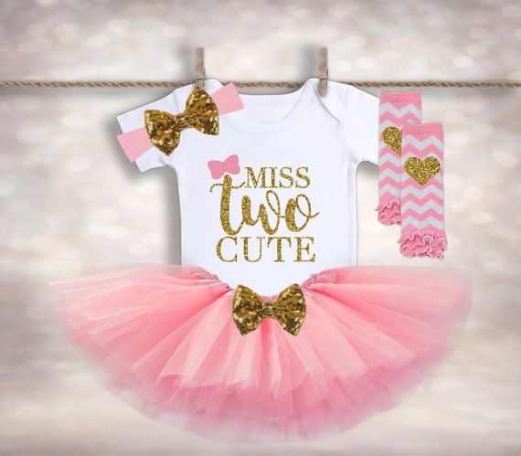 Two Birthday Outfit - TWO Cute Outfit - 2nd Birthday Outfit - Second Birthday Girl - 2nd Birthday Tutu - Cake Smash Outfit - Baby Photo Prop