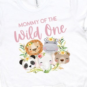 Matching Wild One Birthday Shirts - Wild One Family Shirts - Baby Girls 1st Birthday - Mom and Dad Wild One - Zoo Birthday Party image 3