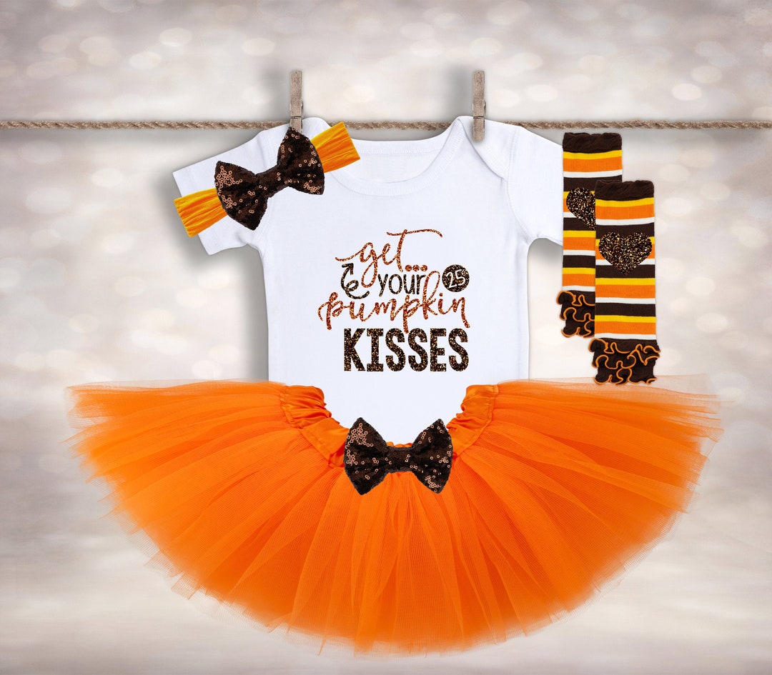 Get Your Pumpkin Kisses Pumpkin Tutu Outfit Thanksgiving Outfit Fall ...