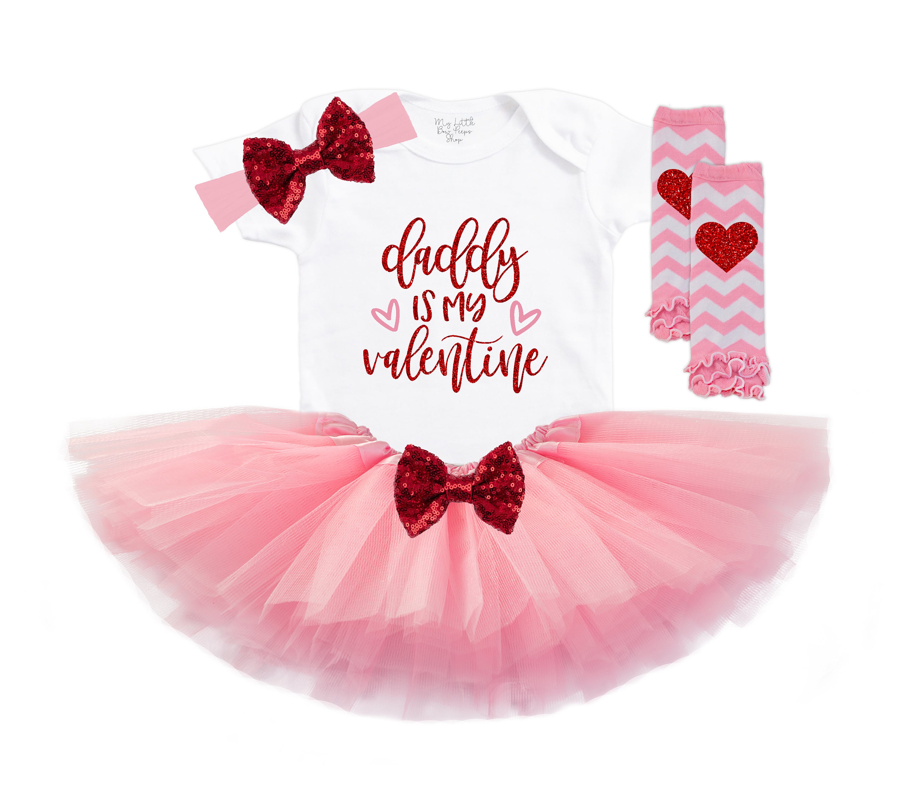 Daddy is My Valentine Baby Girls Valentines Day Tutu Outfit Cute Baby Girl Bodysuit My 1st Valentines Day Etsy