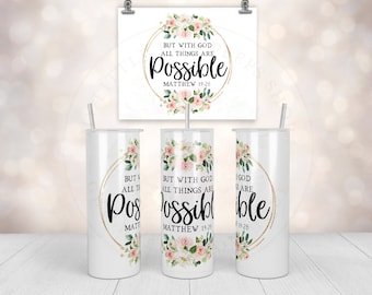 Vaso de versículo bíblico - Regalo del día de la madre - Vaso de acero inoxidable con pajita - Vaso inspirador - Vaso flaco - Vaso cristiano