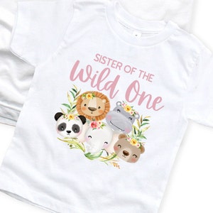 Matching Wild One Birthday Shirts - Wild One Family Shirts - Baby Girls 1st Birthday - Mom and Dad Wild One - Zoo Birthday Party image 4