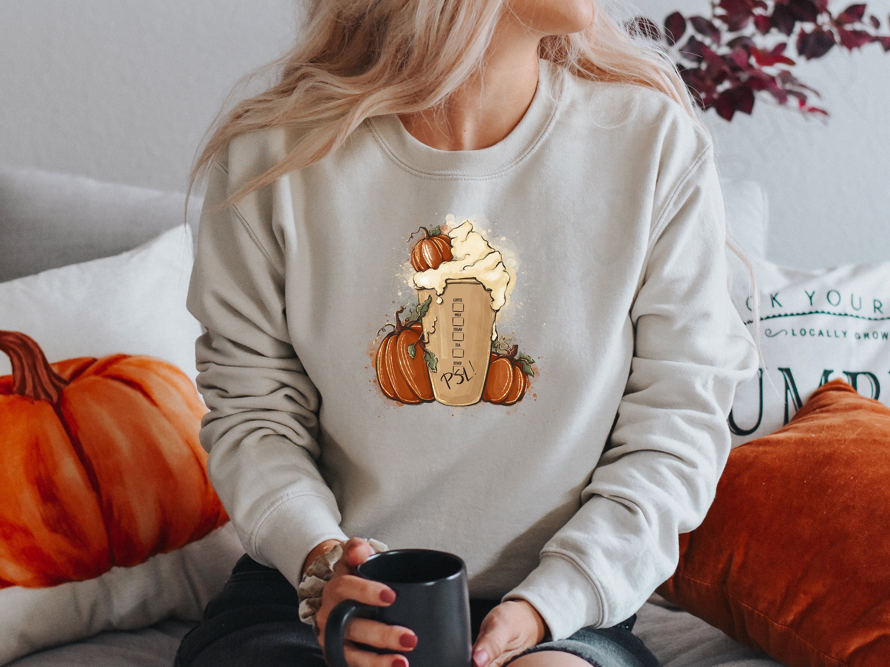 Pumpkin milk outlet tea sweatshirt