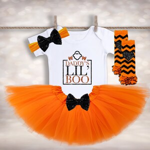 Daddy's Little Boo Onesie® - Baby Halloween Shirt - 1st Halloween Outfit - Girls Halloween Costume - Halloween Tutu - Newborn Halloween image 10