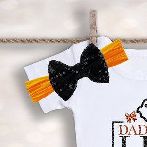 Daddy's Little Boo Onesie® - Baby Halloween Shirt - 1st Halloween Outfit - Girls Halloween Costume - Halloween Tutu - Newborn Halloween image 4