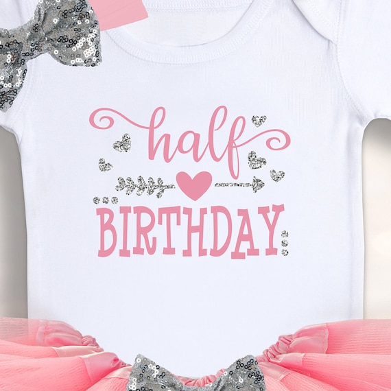 Baby Girl Birthday Outfit Half Birthday Tutu Outfit Half Birthday Girl Cake Smash Outfit 6 Month Birthday Half Birthday Onesies Etsy Canada