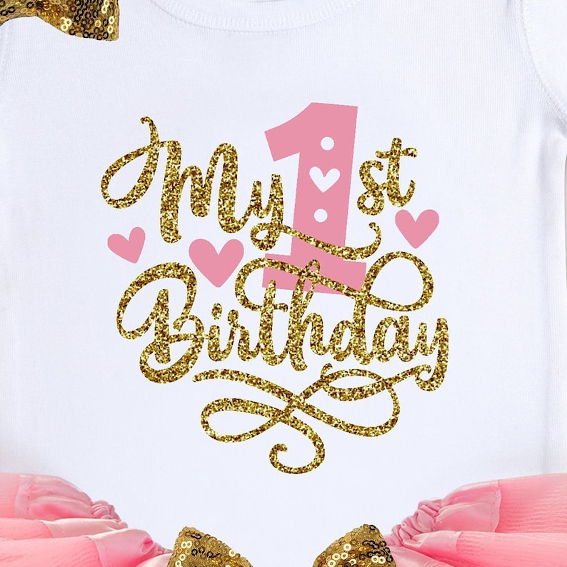 First Birthday Onesie® Baby Girl 1st Birthday Birthday Etsy
