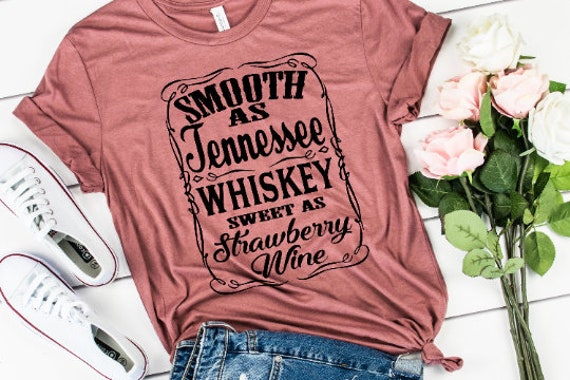 Tennessee Whiskey Strawberry Wine Shirt - Country Thunder Music Shirt - Rodeo Shirt - Women's Graphic Tee - Western Shirt - Whiskey Shirt