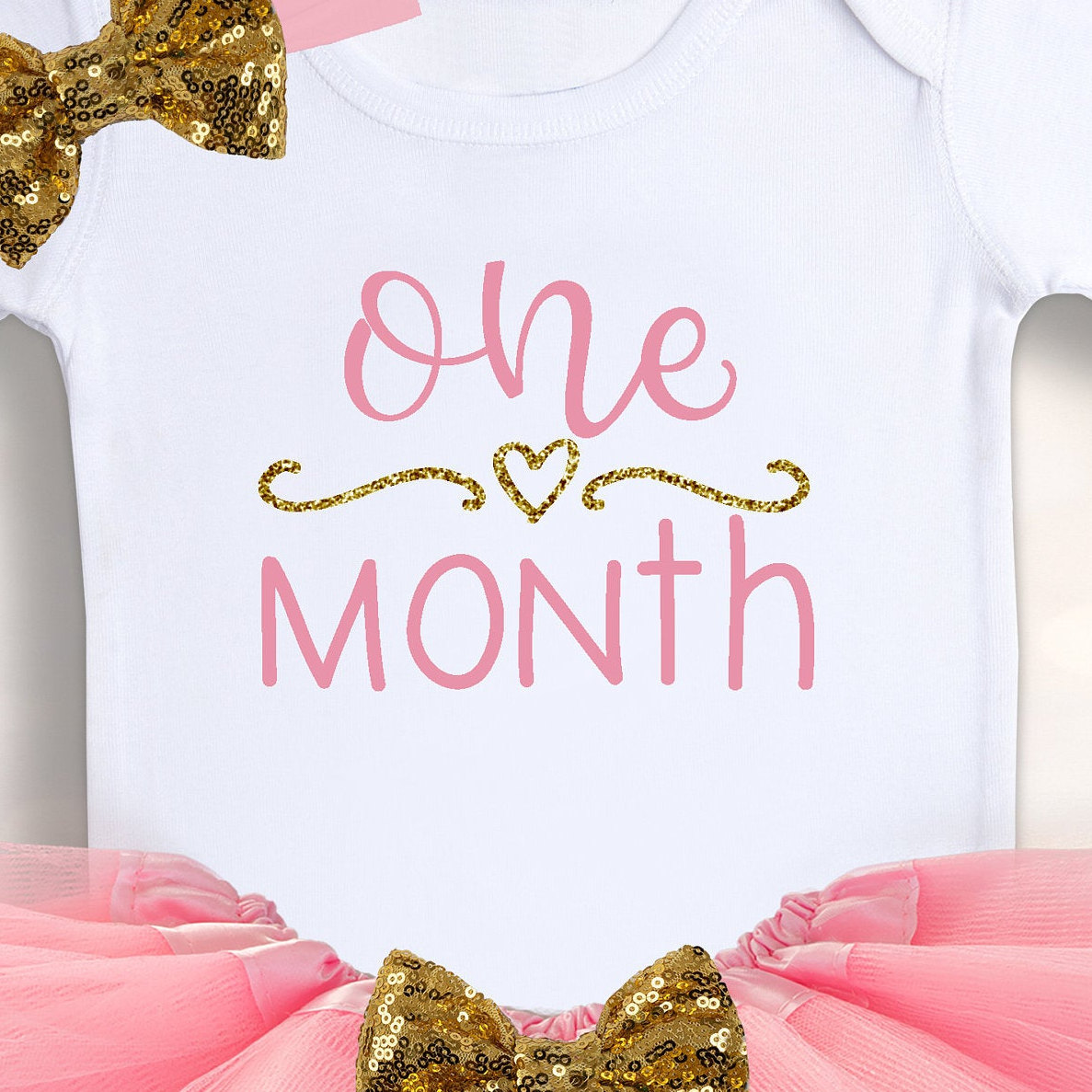 one month birthday dress Pink Sweetheart Tulle Ball Gown Beaded Shiny Party Dress, Pink Sweet 1 –  Cutedressy