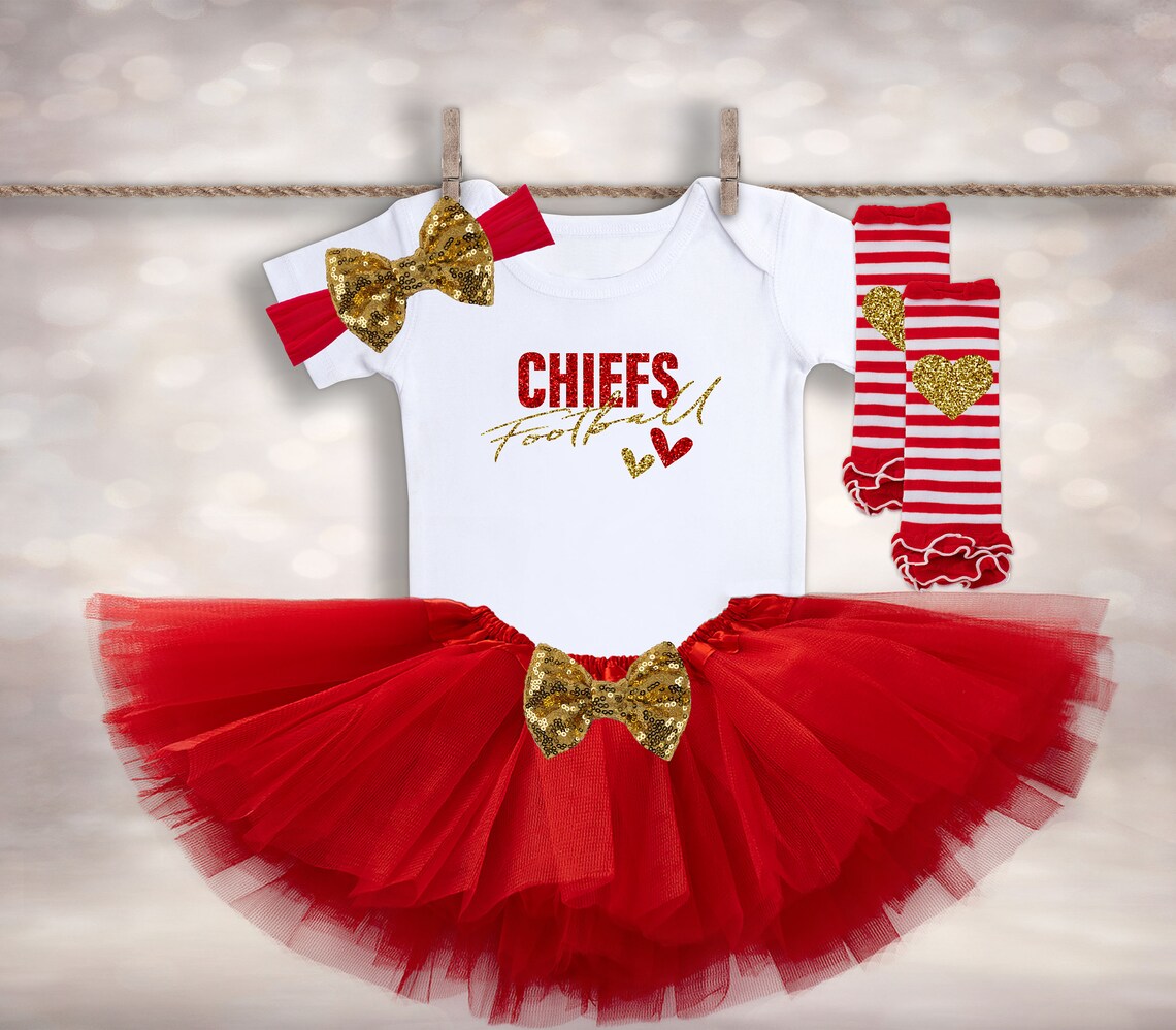 Baby Girl Chiefs Outfit Kansas City Chiefs Football Etsy