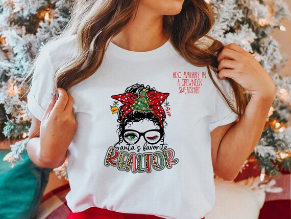 Santa's Favorite Realtor T-Shirt Christmas Gift Shirt T-Shirt Santa's Favorite Realtor T-Shirt Christmas Gift Shirt T-Shirt