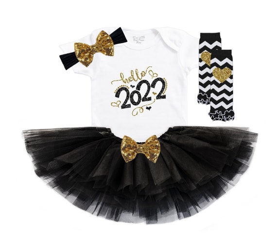 Hello 2024 Outfit Girls 1st New Year Baby's 1st New Years