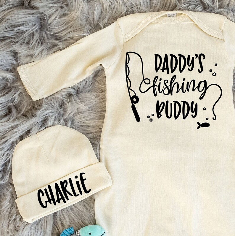 Daddy's Fishing Buddy Outfit Baby Boy Fish Outfit Baby Etsy