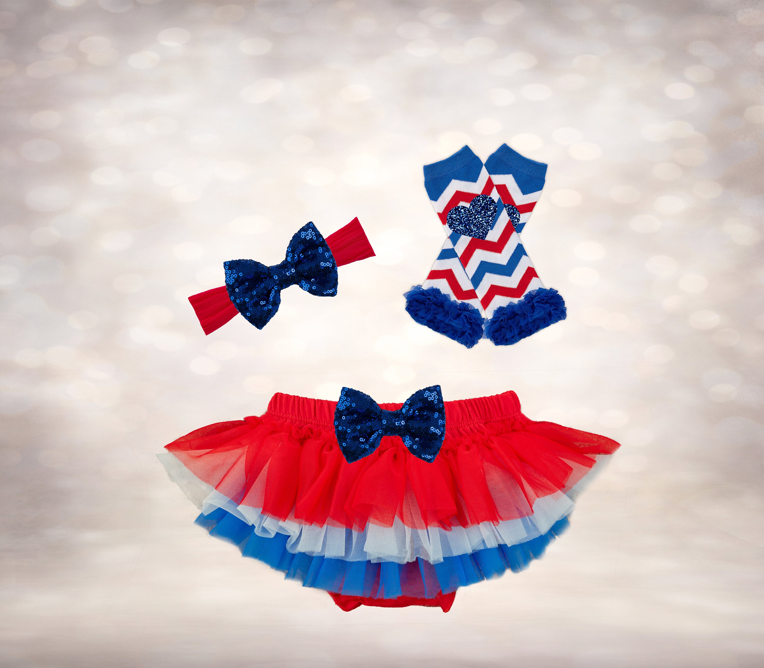Ruffle Tutu Bloomers Tutu Headband Set 4th of July Tutu | Etsy