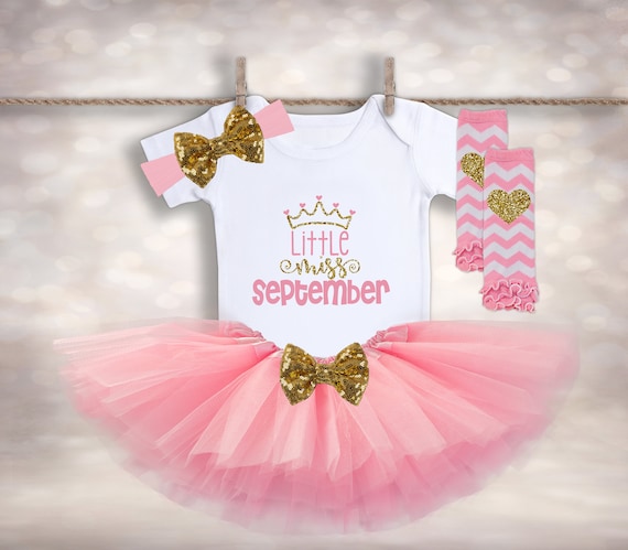 Girls September Tutu - Little Miss September - First Year Tutu Outfit -  September Baby Tutu - Baby Announcement - Take Home Outfit - Etsy