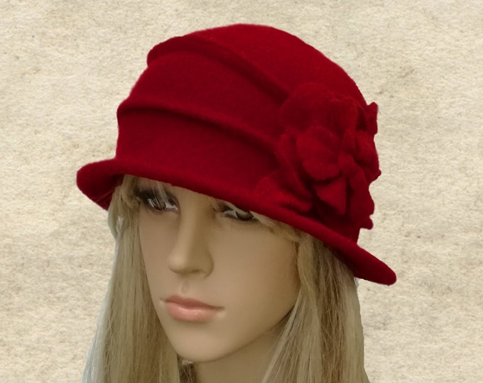 Women's Felted Hat, Winter Hat Women, Felted Wool Hat, Felt Winter Hat